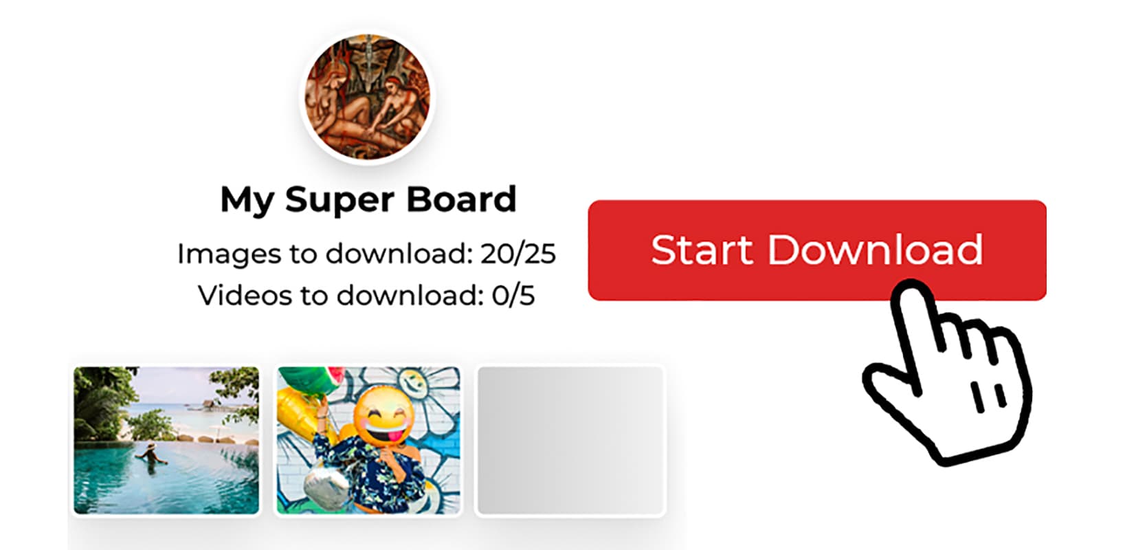 ขั้นตอนที่ 2 - วางลิงก์และคลิก "ค้นหา" ดูตัวอย่างพินของคุณ